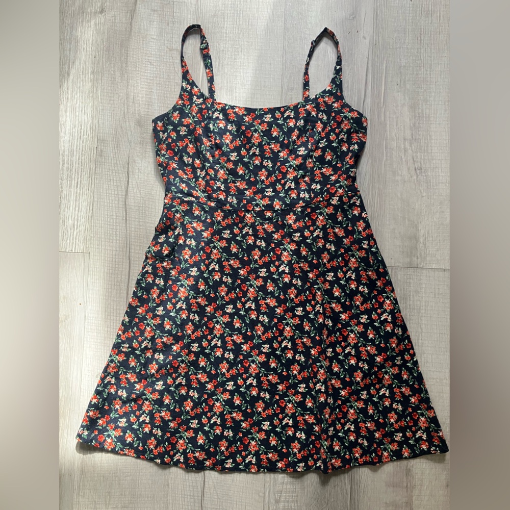 Old Navy - Linen Sundress - Floral Print Dress with Straps M
